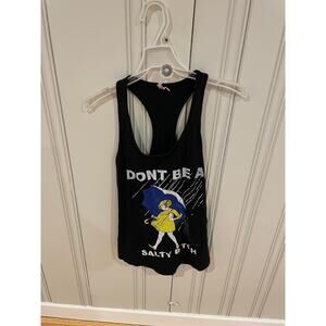 Don’t be a salty betch black tank top Medium